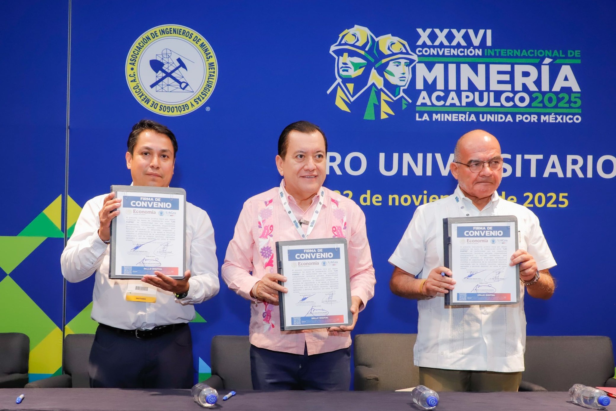 LA UAGro FIRMA CONVENIO DE COLABORACIÓN CON LA SECRETARÍA DE ECONOMÍA EN LA XXXVI CONVENCIÓN INTERNACIONAL DE MINERÍA 