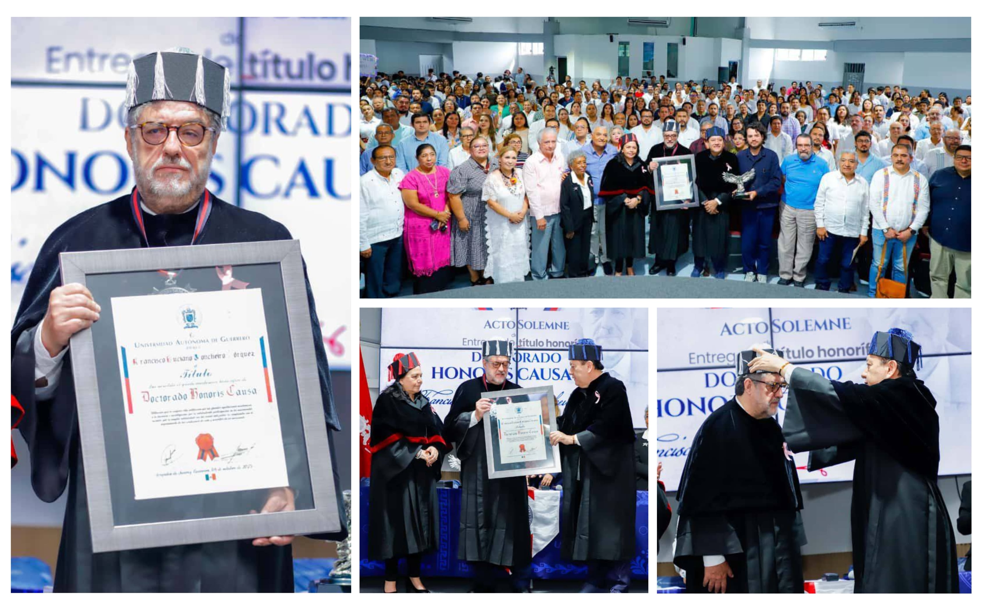 LA UAGRO OTORGA DOCTORADO HONORIS CAUSA AL DR. LUCIANO CONCHEIRO BÓRQUEZ POR SU APORTE A LA EDUCACIÓN Y DEMOCRATIZACIÓN NACIONAL