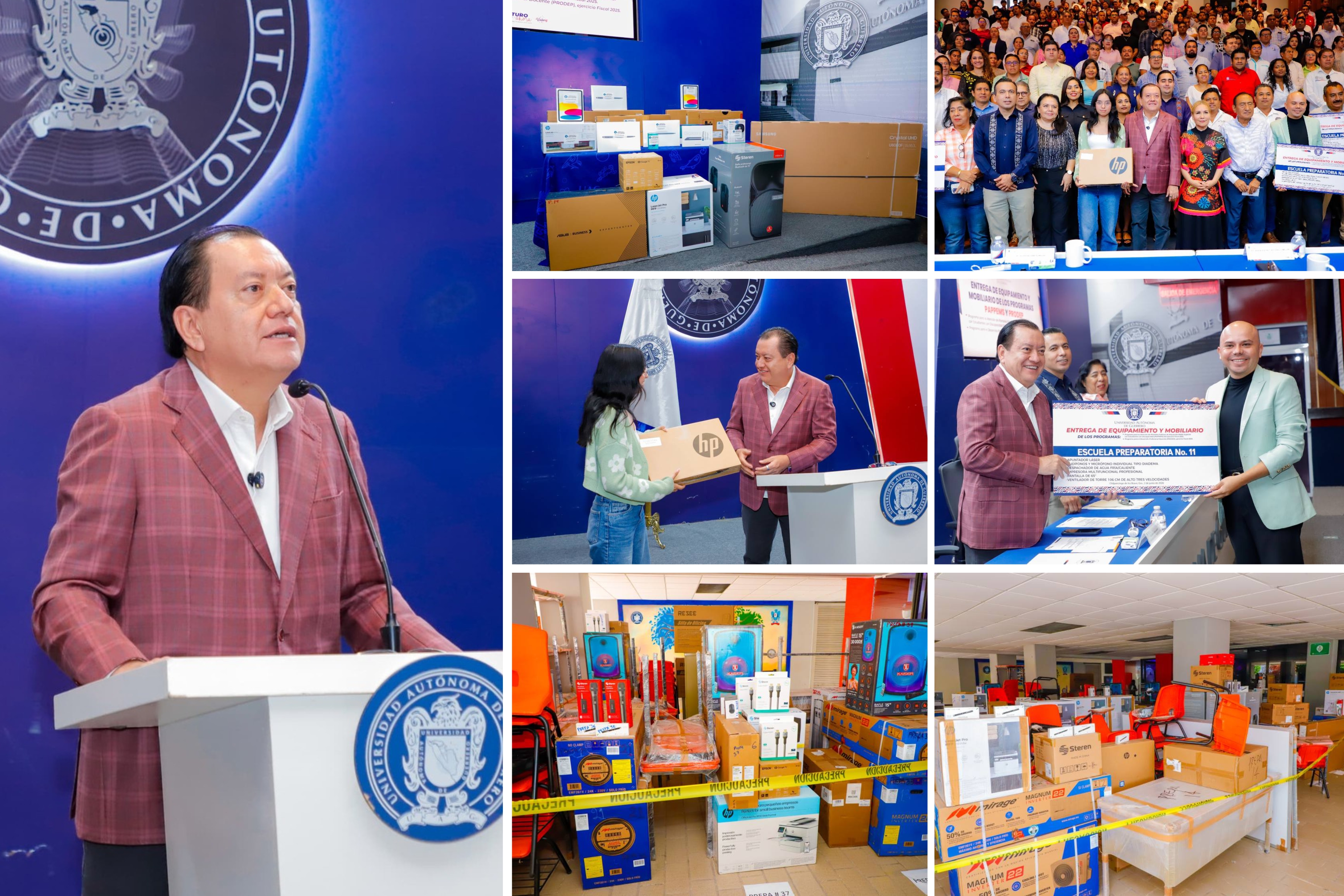 ENTREGA UAGRO EQUIPO TECNOLÓGICO Y MOBILIARIO A 33 PREPARATORIAS PARA CONSOLIDAR UN MODELO ESCOLAR INCLUSIVO 