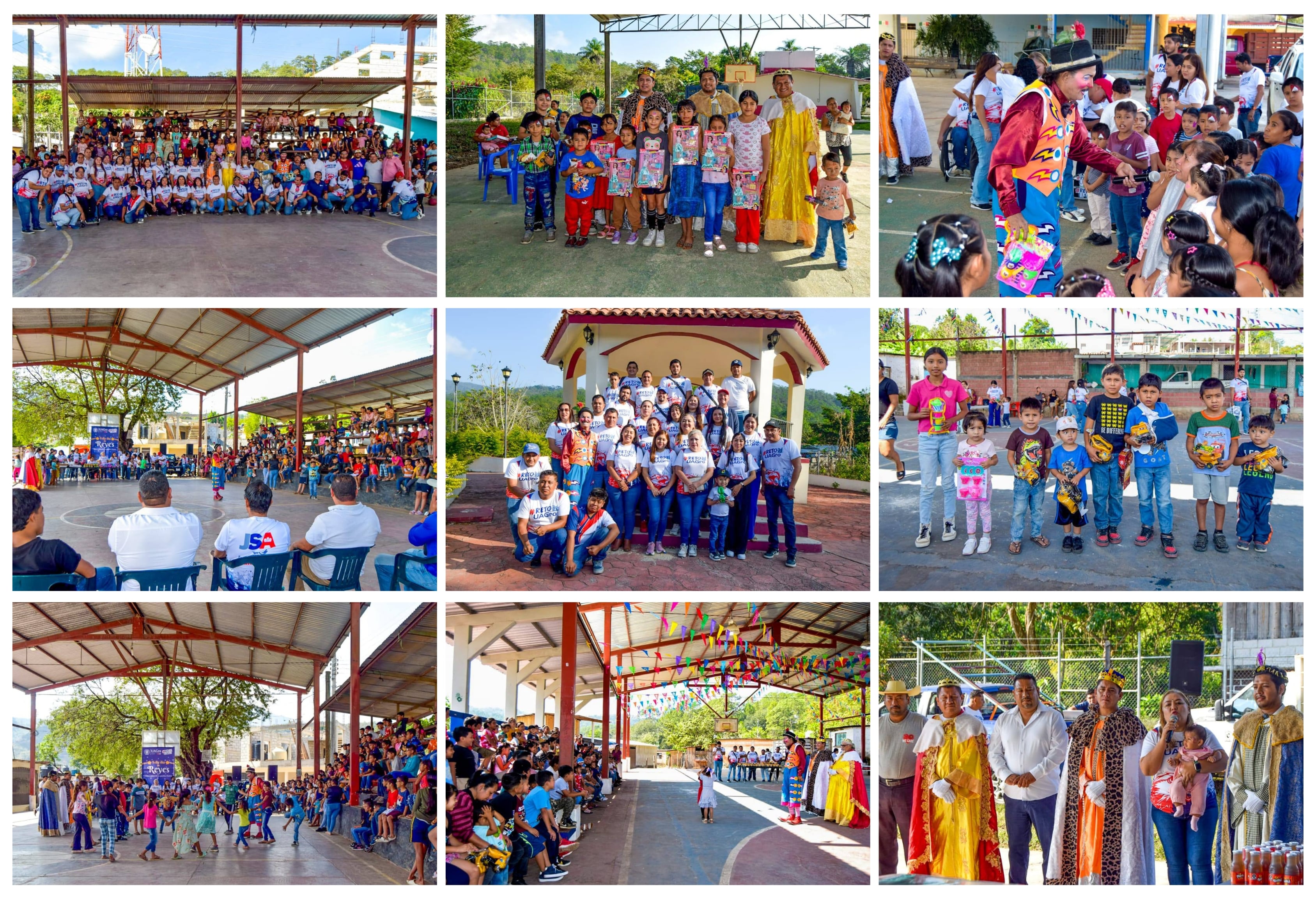 LA UAGRO LLEVA JUGUETES Y ALEGRÍA A NIÑOS DE LOS PUEBLOS SANTOS DE LA SIERRA EN DÍA DE REYES 