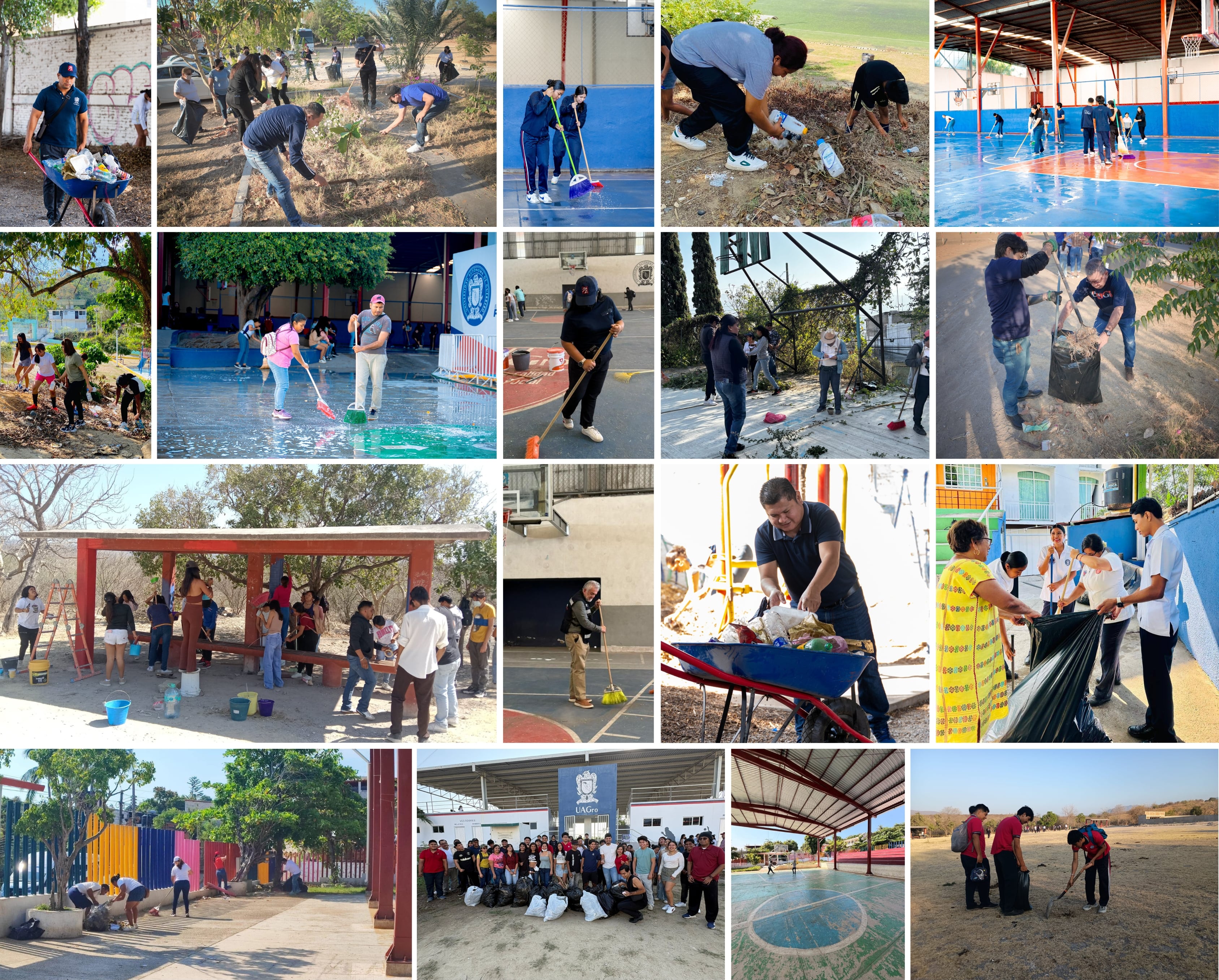 LA UAGRO SE SUMÓ A LA JORNADA NACIONAL DE TEQUIOS PARA REHABILITAR ESPACIOS DEPORTIVOS: CON MÁS DE 50 MIL PARTICIPANTES EN TODO EL ESTADO