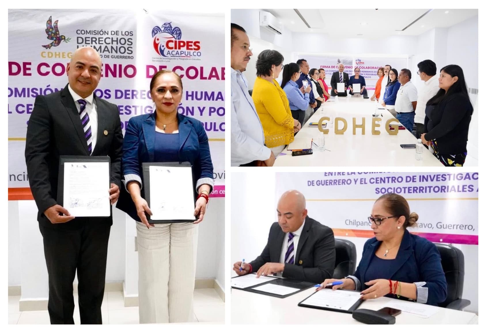 CDHEG﻿ Y CIPES-UAGRO﻿ UNEN ESFUERZOS EN CONVENIO PARA PROMOVER DERECHOS HUMANOS 