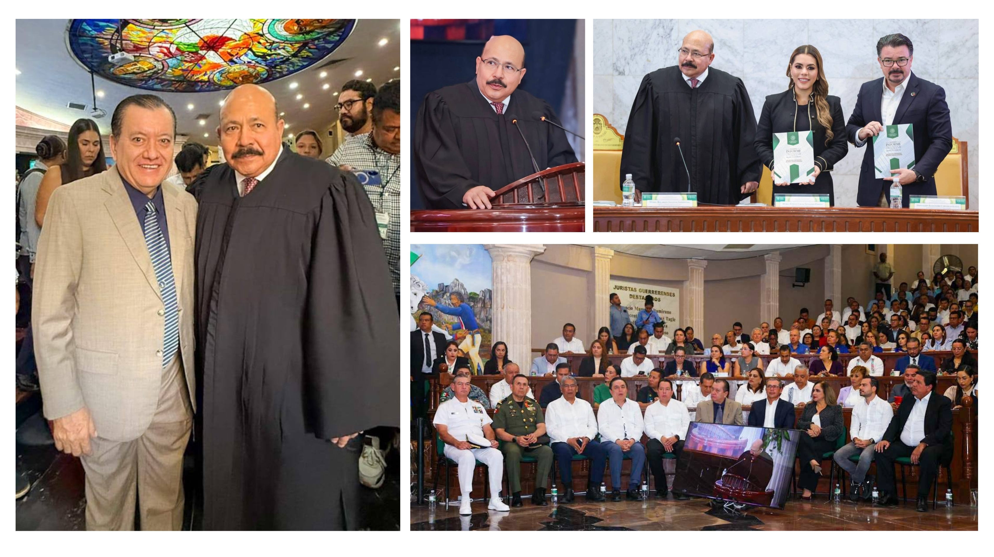 EL RECTOR JAVIER SALDAÑA ASISTE AL 1ER INFORME DE LABORES﻿ DEL MAGISTRADO RICARDO SALINAS SANDOVAL 