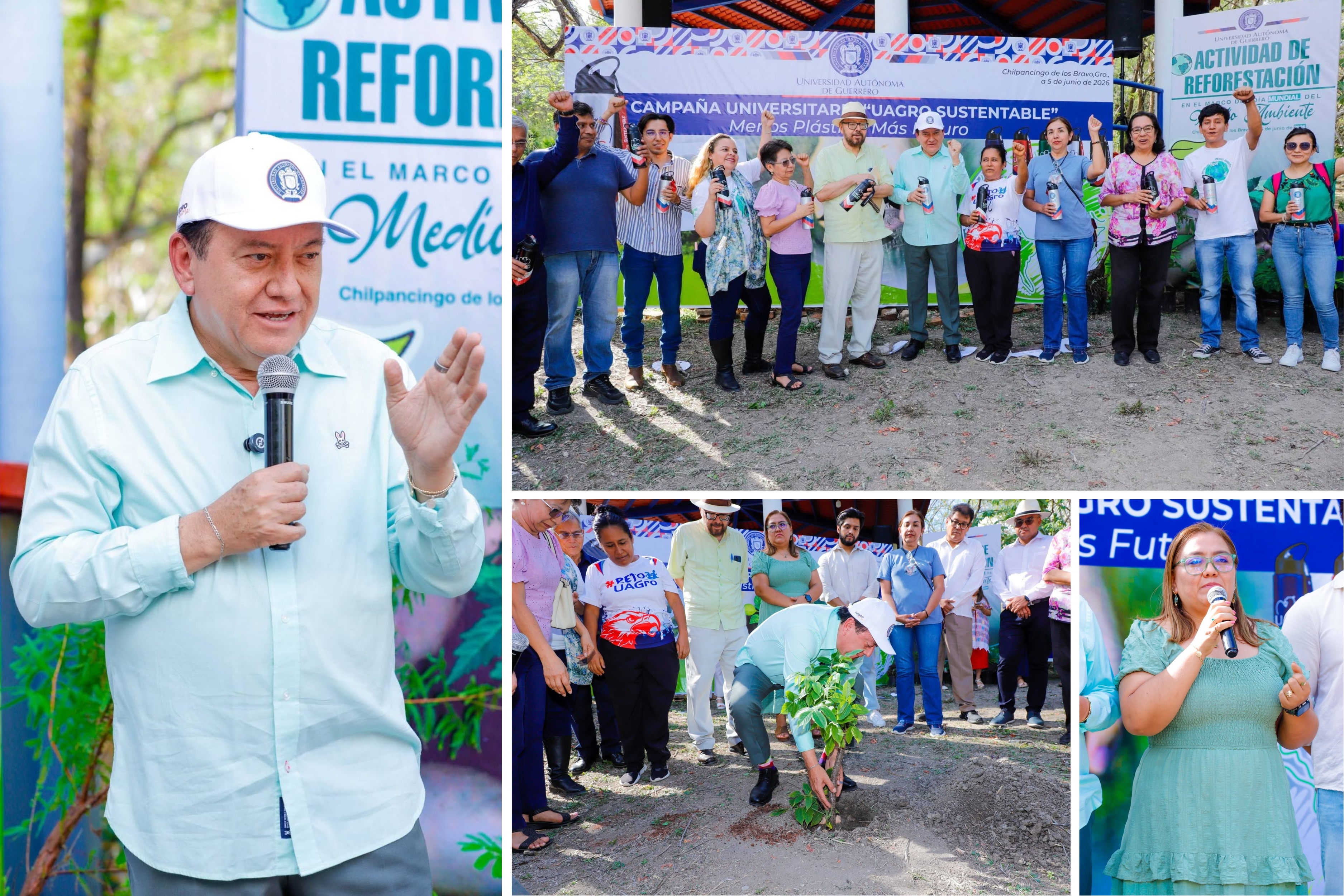 LA UAGRO IMPULSA EL CUIDADO AMBIENTAL CON REFORESTACIÓN Y REDUCCIÓN DE PLÁSTICOS EN CHILPANCINGO