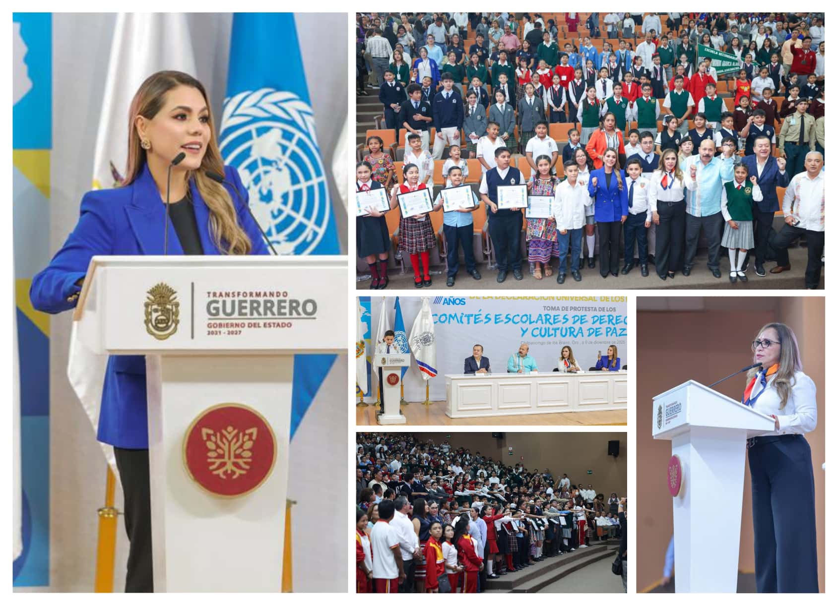 EL RECTOR DE LA UAGRO PARTICIPÓ EN TOMA DE PROTESTA DE COMITÉS ESCOLARES DE DERECHOS HUMANOS Y CULTURA DE PAZ EN GUERRERO 