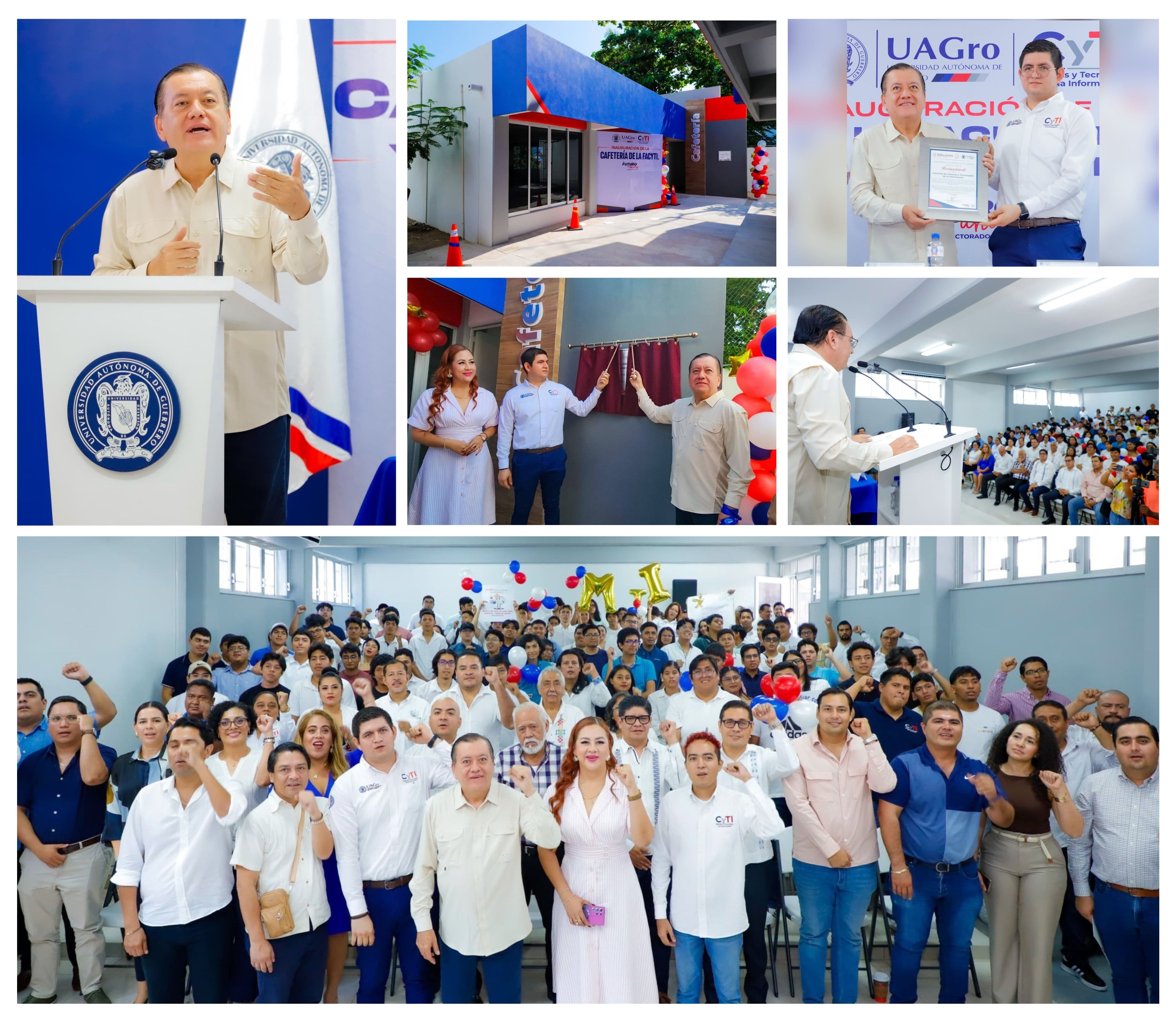 INAUGURA RECTOR JAVIER SALDAÑA CAFETERÍA ESCOLAR EN LA FACULTAD DE CIENCIAS Y TECNOLOGÍAS DE LA INFORMACIÓN: INVERTIR EN INFRAESTRUCTURA UNIVERSITARIA ES INVERTIR EN EL FUTURO 