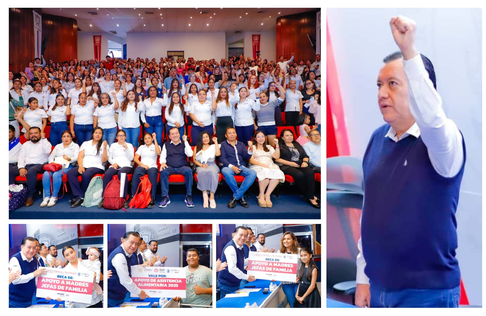 EL RECTOR JAVIER SALDAÑA ENTREGA BECAS A MADRES JEFAS DE FAMILIA Y APOYOS ASISTENCIALES: SE BUSCA REDUCIR LA DESERCIÓN ESCOLAR  