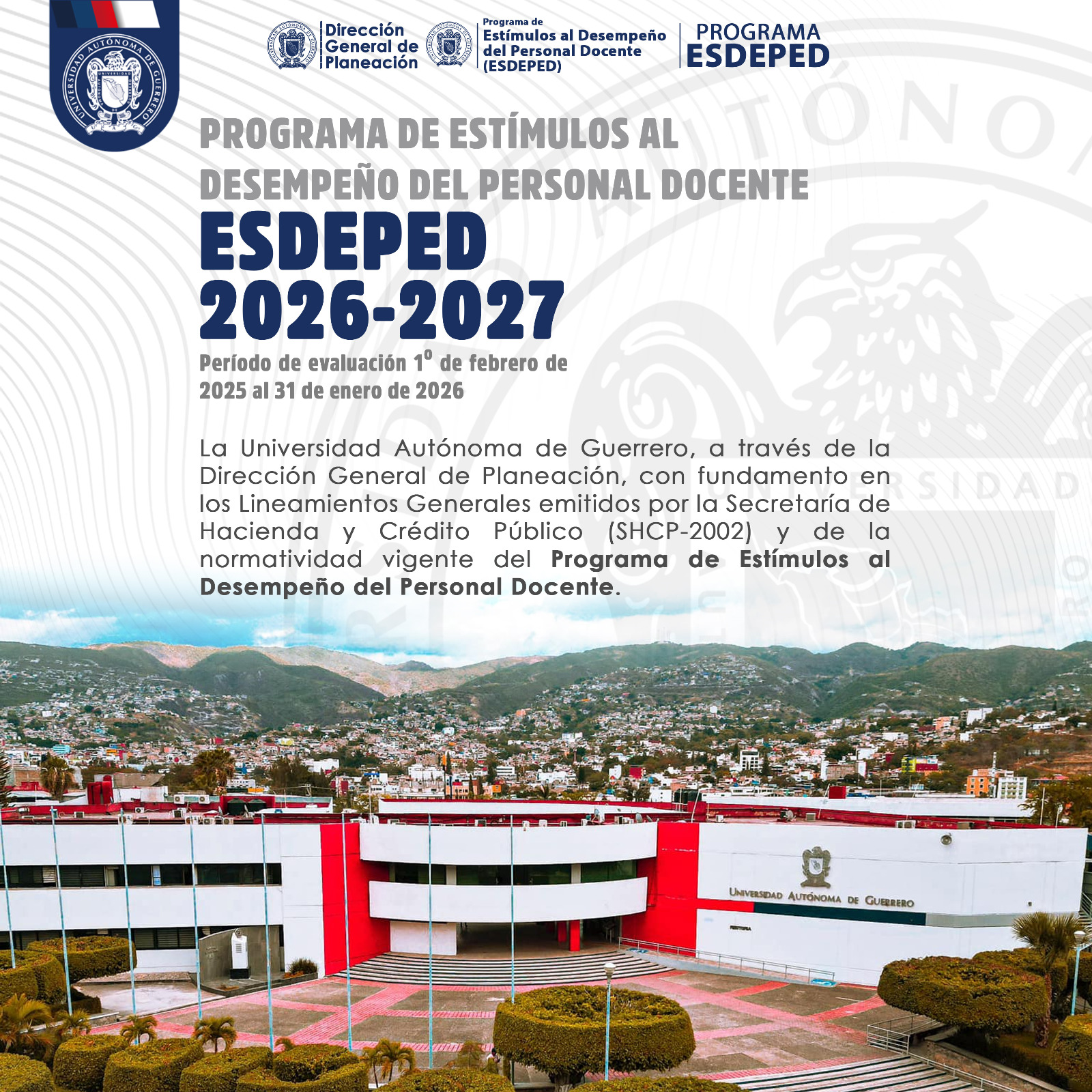 Programa de Estímulos al Desempeño del Personal Docente  ESDEPED 2026-2027